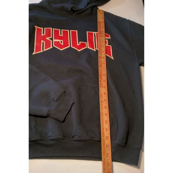 Kylie Jenner Hoodie Unisex M Black Red Logo Hooded Sweatshirt - Picture 4 of 10